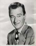 John Wayne signed 10x8 inch vintage Black and White Photo 10x8 Inch. Nicknamed The Duke or Duke