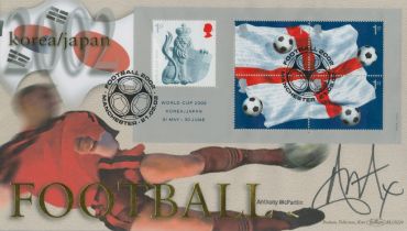 Anthony McPartlin signed Korea/Japan World Cup 2002 Football Benham FDC PM Football 2002 Highbury