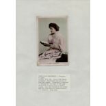 Vintage signed Dame Lilian Braithwaite colour photo 5.5x3.5 Inch corner stickers onto an A4 white