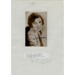 Vintage signed Norah Blaney black & white photo 5.5x3.5 Inch corner stickers onto an A4 white