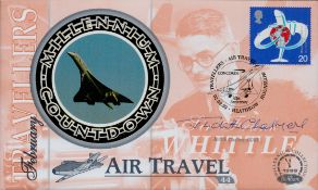 Judith Chalmers OBE signed FDC Benham Cover Air Travel Concorde. Single Stamp single postmark 02.