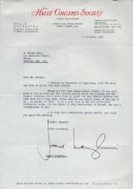 James Loughran An Excellent Hand Signed Typed Letter From The Conductor Of The Bbc Scottish Symphony