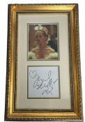 Jennifer Ellison signed mounted and framed colour photo with signature below. Measures 18x11.