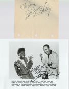 Little Richard signed black & white photo Approx. 7x5 Inch plus signed Autograph page Bill Haley 4.