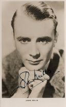 Sir John Mills signed vintage black & white photo 5.5x3.5 Inch. Was an English actor who appeared in