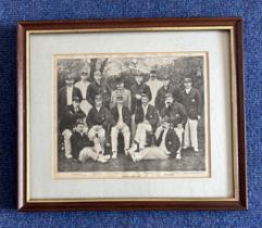 Cricket. Vintage Newspaper Page From 1902 Showing Australian Cricket Team in 1902. Some Fox marks