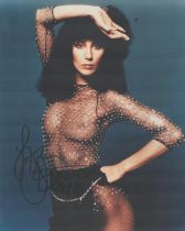 Cher signed colour photo 10x8 Inch. Is an American singer, actress and television personality. Often