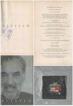 George Best signed Hardback Book cover jacket. Title 'Blessed The Autobiography' First published