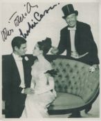 Multi signed Louis Jourdan & Leslie Caron vintage black & white photo 6.5x5.5 Inch. Louis Jourdan