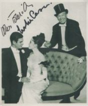 Multi signed Louis Jourdan & Leslie Caron vintage black & white photo 6.5x5.5 Inch. Louis Jourdan