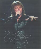 Jon Bon Jovi signed colour photo 10x8 Inch. Known professionally as Jon Bon Jovi, is an American