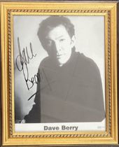 Dave Berry signed black and white photo in frame to approx. size 12x10inch. Good condition. All