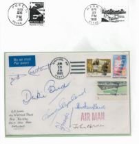 Dickie Bird, David Shepherd, John Hampshire, David Constant and John Holden signed cover. Unique