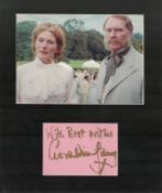 Geraldine James OBE signed small signature piece includes colour picture Lady Ascot in "Alice