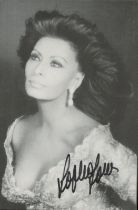Sophia Loren signed 6x4inch black and white photo. Good condition. Good condition. All autographs