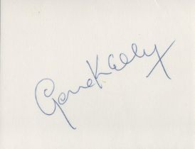 Gene Kelly signed Autograph card 5x4 Inch. Was an American dancer, actor, singer, director and