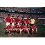 Autographed England 12 X 8 Photo : Col, Depicting England Players Posing For A Team Photo Prior To A