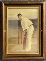 Cricket 11x8 inch overall framed and mounted colour print taken from Geoff Boycott own collection.