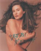 Demi Moore signed colour photo 10x8 Inch. She first gained attention on daytime television before