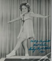 Shirley Temple Black signed vintage black & white photo 10x8 Inch. Was an American actress,