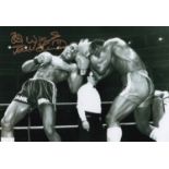 Autographed Frank Bruno 12 X 8 Photo : B/W, Depicting A Stunning Image Showing Frank Bruno