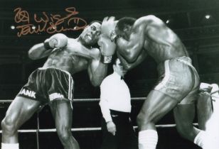 Autographed Frank Bruno 12 X 8 Photo : B/W, Depicting A Stunning Image Showing Frank Bruno