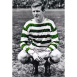 Autographed Billy Mcneill 12 X 8 Photo : Colz, Depicting Celtic Captain Billy Mcneill Striking A