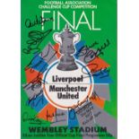 Autographed Man United 1977 : Official Matchday Programme Issued For The 1977 Fa Cup Final Between