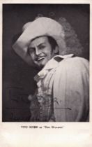 Tito Gobbi signed 6x4inch black and white photo. Baritone. Good condition. All autographs come