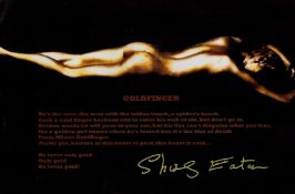 Shirley Eaton signed colour photo 12x8 Inch. 'Goldfinger' Is an English former actress. Eaton