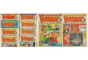 Dandy collection of 10 comics. Dandy NO. 2489 5th august 1989,Dandy NO. 2490 12 august 1989, Dandy