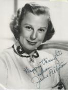 June Allyson signed vintage black & white photo 10x8 Inch. Was an American stage, film, and