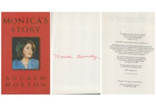 Monica Lewinsky signed Monica's story hardback book. Signed on inside title page. Good condition.