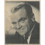 James Cagney signed 10x8inch black and white photo. Few knocks and marks to photo caused by age.