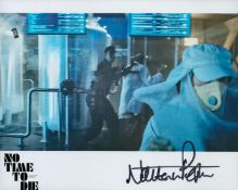 James Bond actor Nathan James Pegler signed 10 x 8 colour photo from No time to Die, lab