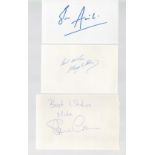 Sport signed collection of three white cards, autographed by Olympic champions Ben Ainslie, Steve