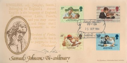 Lord Lichfield signed rare 1984 British Council official Samuel Johnson Bi-Centenary FDC. Only 100