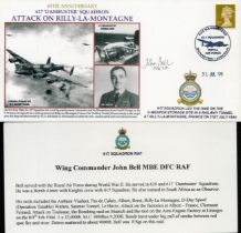 WW2 John Bell 617 Dambuster sqn signed Attack on Rilly La Montagne railway tunnel 1944 RAF cover