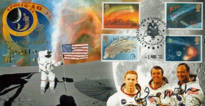 Apollo 14 Moonwalker Astronaut Dr Edgar Mitchell signed super 2002 NASA 30th ann Apollo 14 cover,