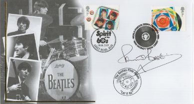 Music The Beatles Pete Best former drummer signed 2007 Internetstamps Beatles FDC. Two Stamps,