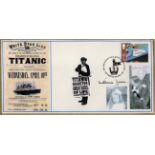 Titanic survivor Millvina Dean signed 1997 85th ann RMS Titanic cover with pictures related fixed to