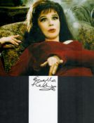 Carry on Fenella Fielding actor signed white card along with lovely unsigned 10 x 8 inch colour