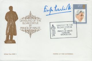 Music Evelyn Barbirolli signed 1981 Elgar Statue Unveiling cover, with Sir John Barbirolli stamp and