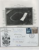 1945 Queens Park football eight VE Day Cup players signed 50th ann cover. Includes Arthur Dixon, A