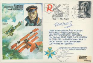 Great War Victoria Cross winner Air Cdre Fred West VC signed Red Baron von Richthofen historic
