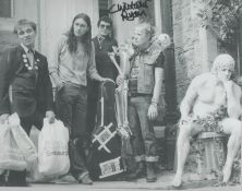 The Young Ones sitcom Christopher Ryan signed super 10 x 8 inch b/w photo, amusing scene with all