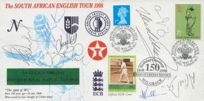 South African Cricket multiple signed 1998 Tour cover for 1st Texaco One Day Match at Oval, Three
