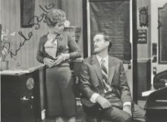 Fawlty Towers actor Prunella Scales signed superb 7 x 5 inch b/w photo with John Cleese as Basil.
