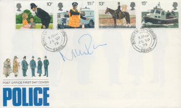 Crimewatch TV Presenter Nick Ross signed 1979 Police FDC with unusual Burnham on Crouch CDS