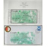 Football Feyenoord 16+ team multiple signed 2003 Celtic Match ticket display. Includes Buffel, Van